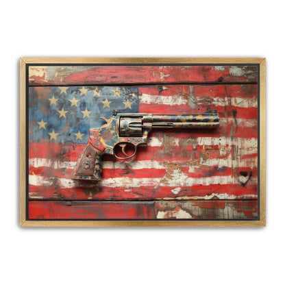 Patriotic Gun  Wall Art