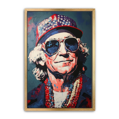 Patriotic Sunglasses Vibes Wall Art