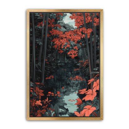 Red Bamboo  Wall Art