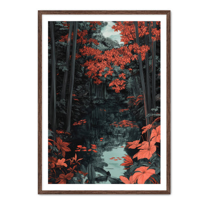 Red Bamboo  Wall Art