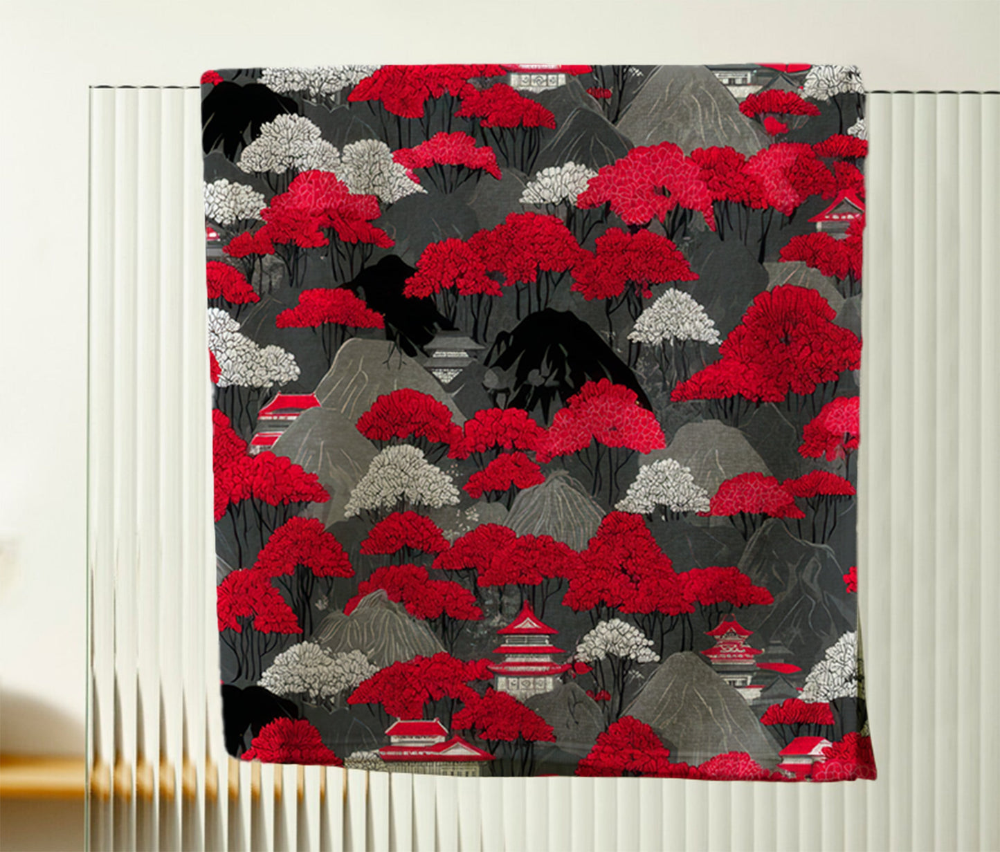 Red Pagoda Forest Hand Towel