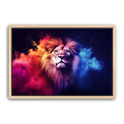 Red and Blue Lion  Wall Art