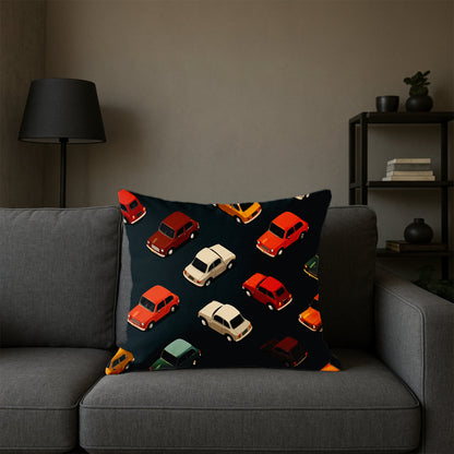 Retro Cars Pattern Pillow