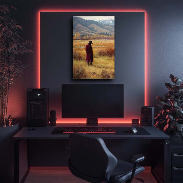 Rich Cowboy in Meadow Wall Art