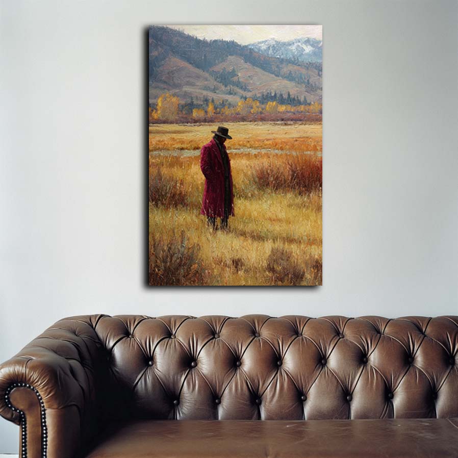 Rich Cowboy in Meadow Wall Art