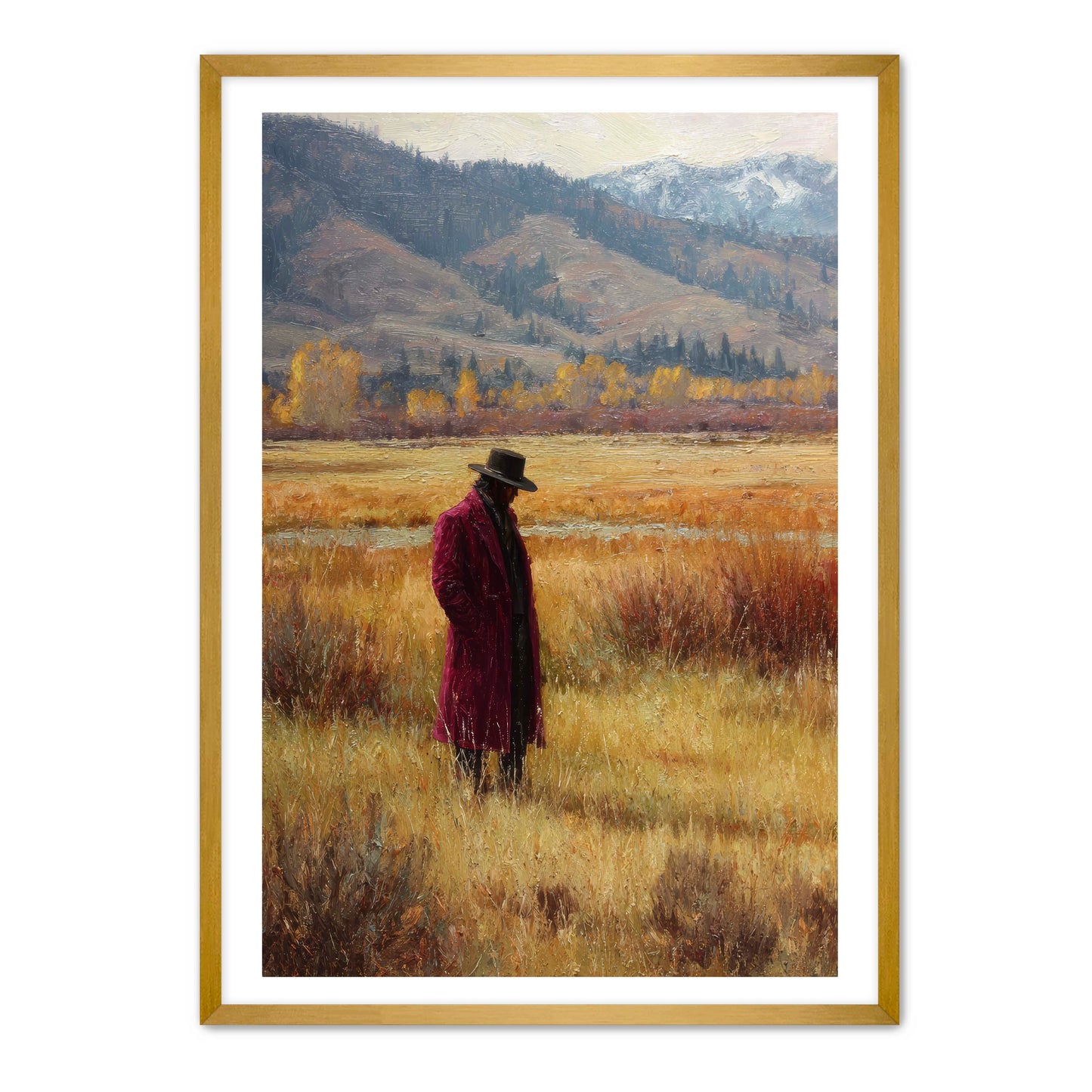 Rich Cowboy in Meadow Wall Art