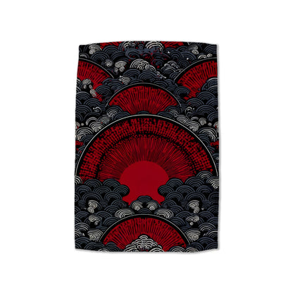Rising Sun And Waves Hand Towel