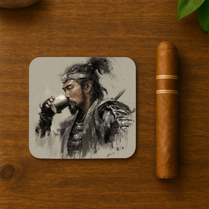 Samurai Drinking Tea Coasters