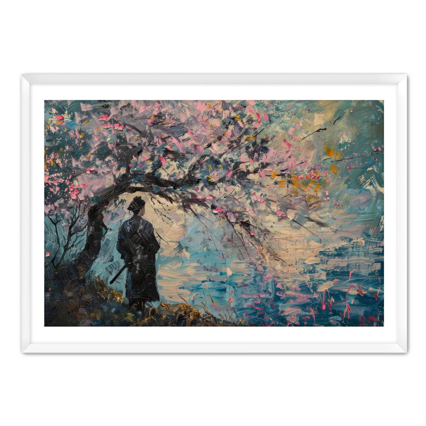 Samurai and Cherry Tree  Wall Art