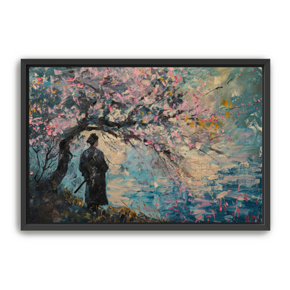 Samurai and Cherry Tree  Wall Art