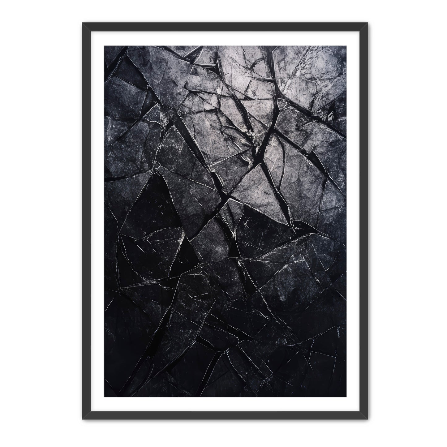 Shattered Black  Wall Art