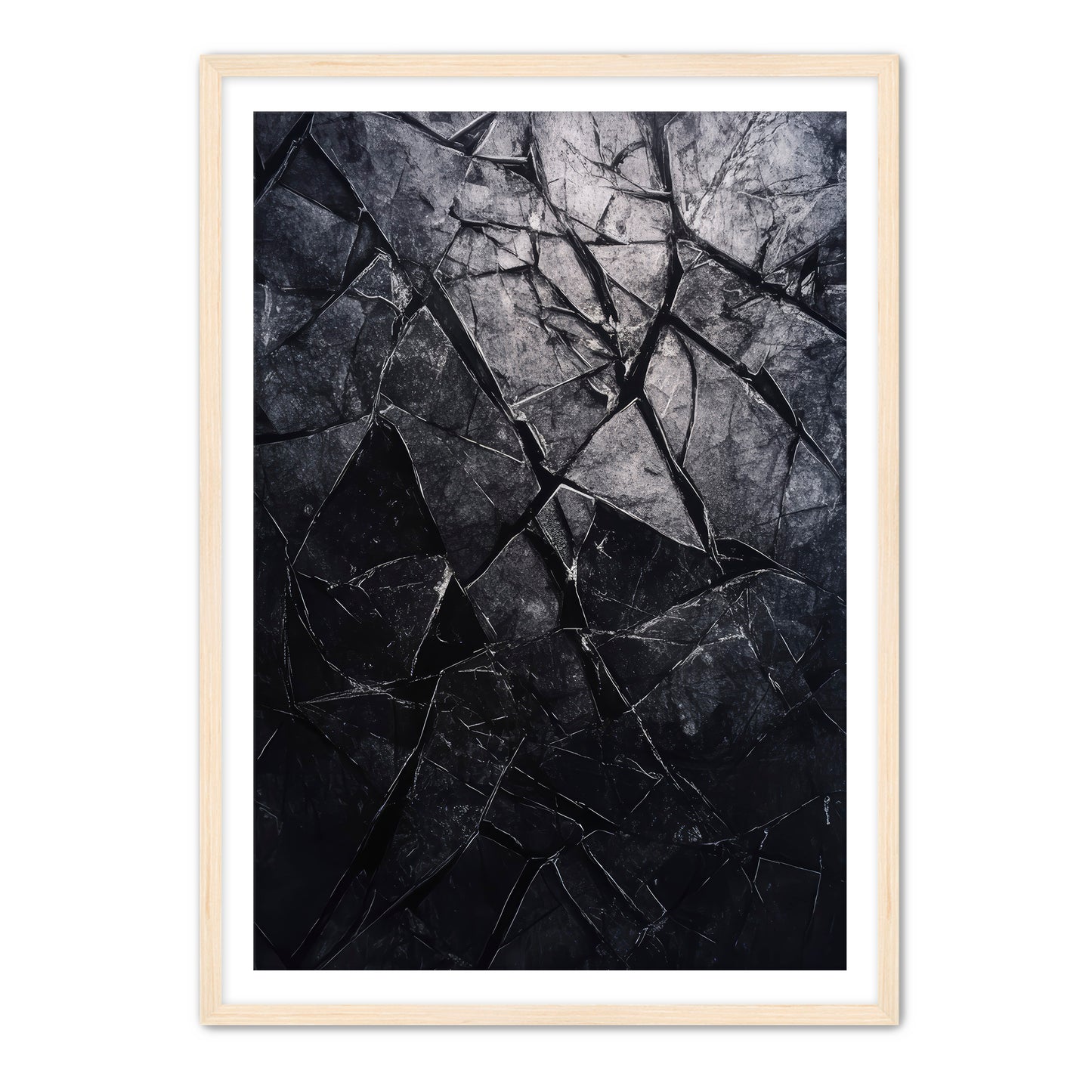 Shattered Black  Wall Art
