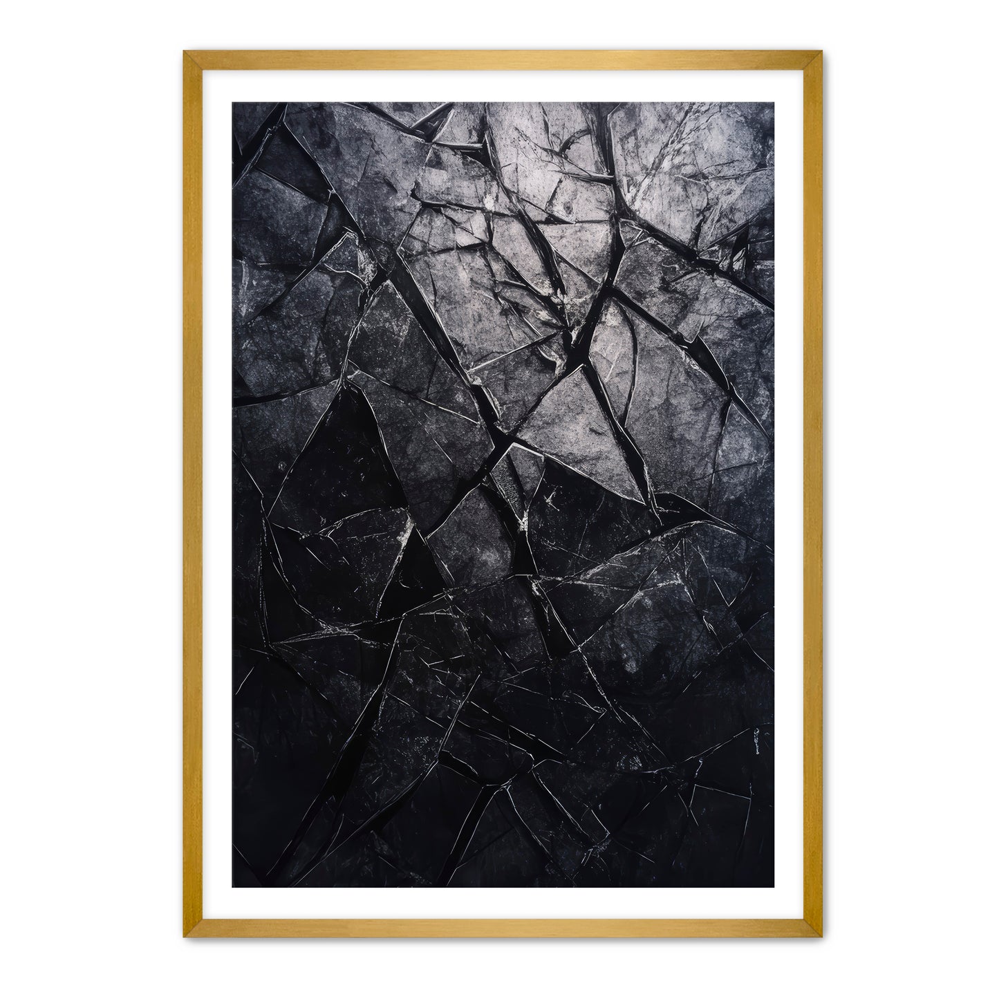 Shattered Black  Wall Art