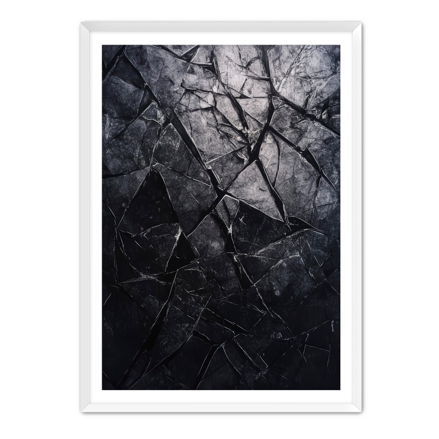 Shattered Black  Wall Art