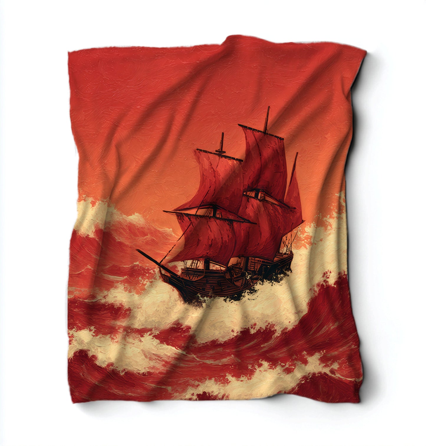 Ship In Storm Blanket