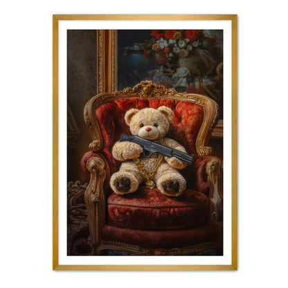Shotgun Teddy  Wall Art