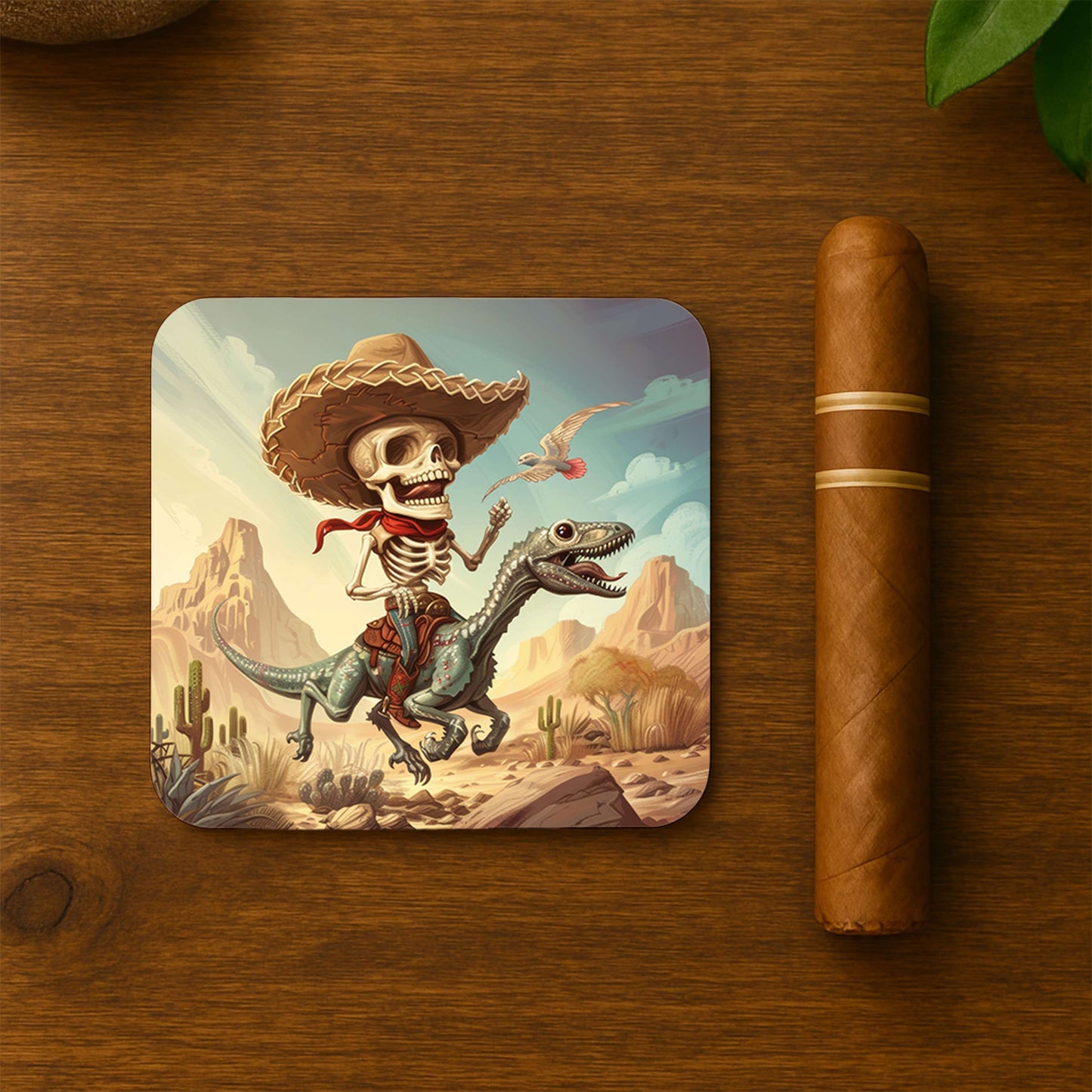 Skeleton Cowboy Fiesta Coasters