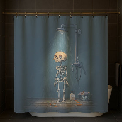 Skeleton Shower Surprise Shower Curtain