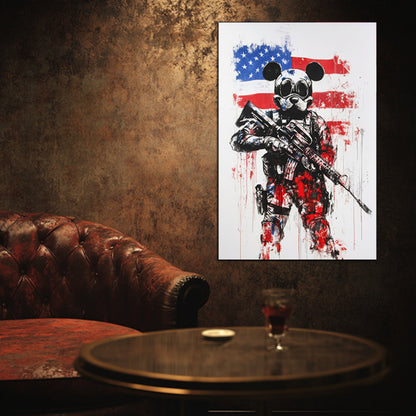 Soldier Mouse Stands Guard Wall Art