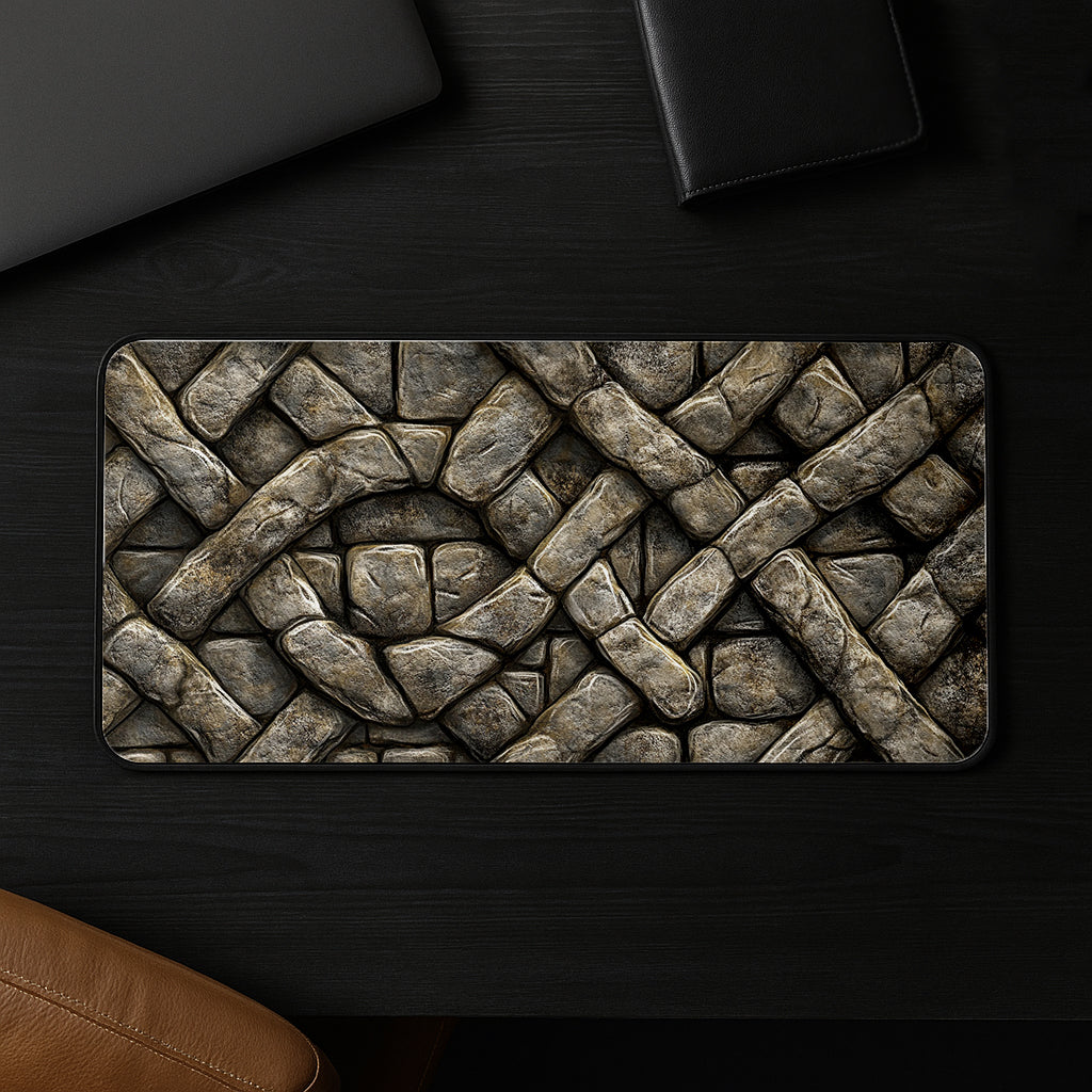 Stone Interweave Pattern Desk Mat
