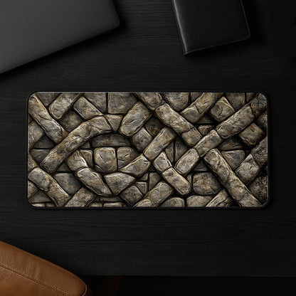 Stone Interweave Pattern Desk Mat