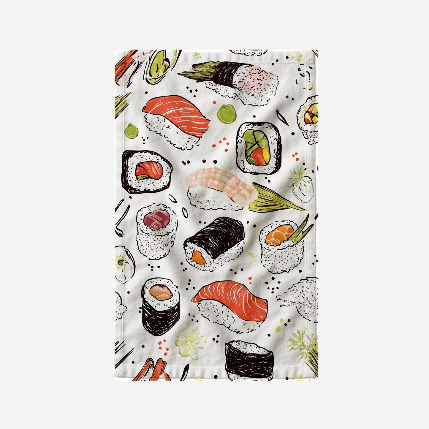 Sushi Medley Pattern Kitchen Towel