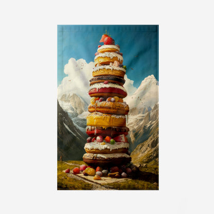Towering Dessert Mountain Kitchen Towel