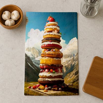 Towering Dessert Mountain Kitchen Towel