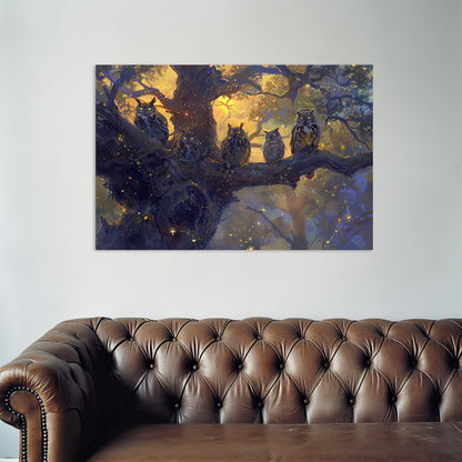 Twilight Owls  Wall Art