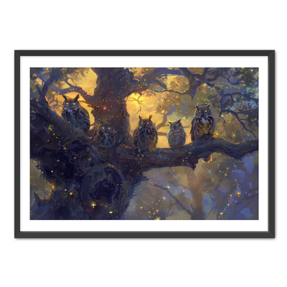 Twilight Owls  Wall Art