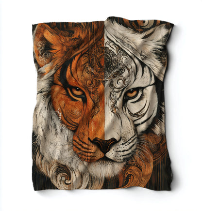 Two Faced Tiger Blanket Blanket
