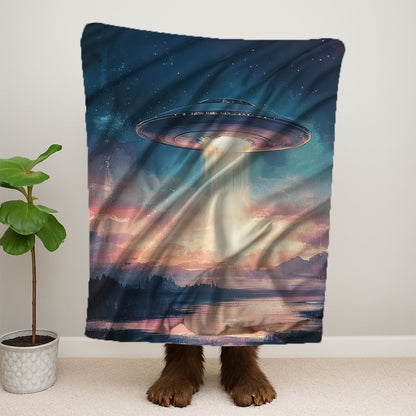Ufo Over River Blanket