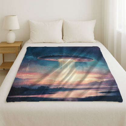 Ufo Over River Blanket