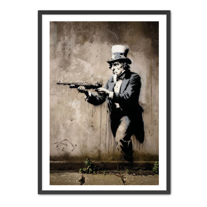 Uncle Sam With Rifle Wall Art