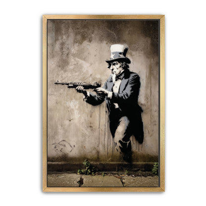 Uncle Sam With Rifle Wall Art