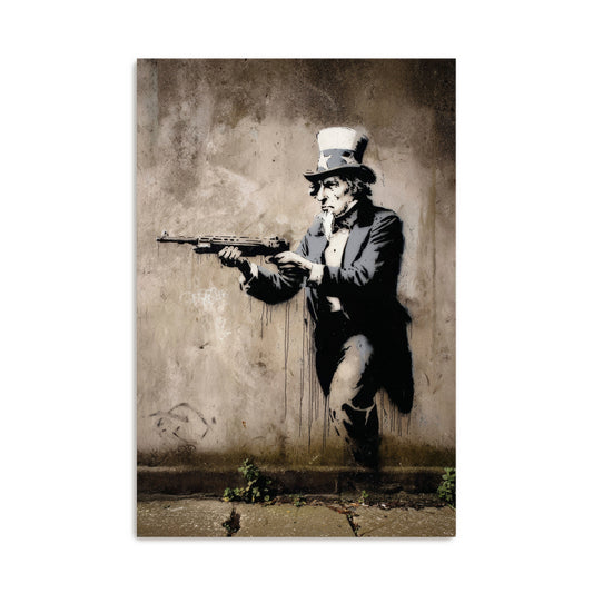 Uncle Sam With Rifle Wall Art
