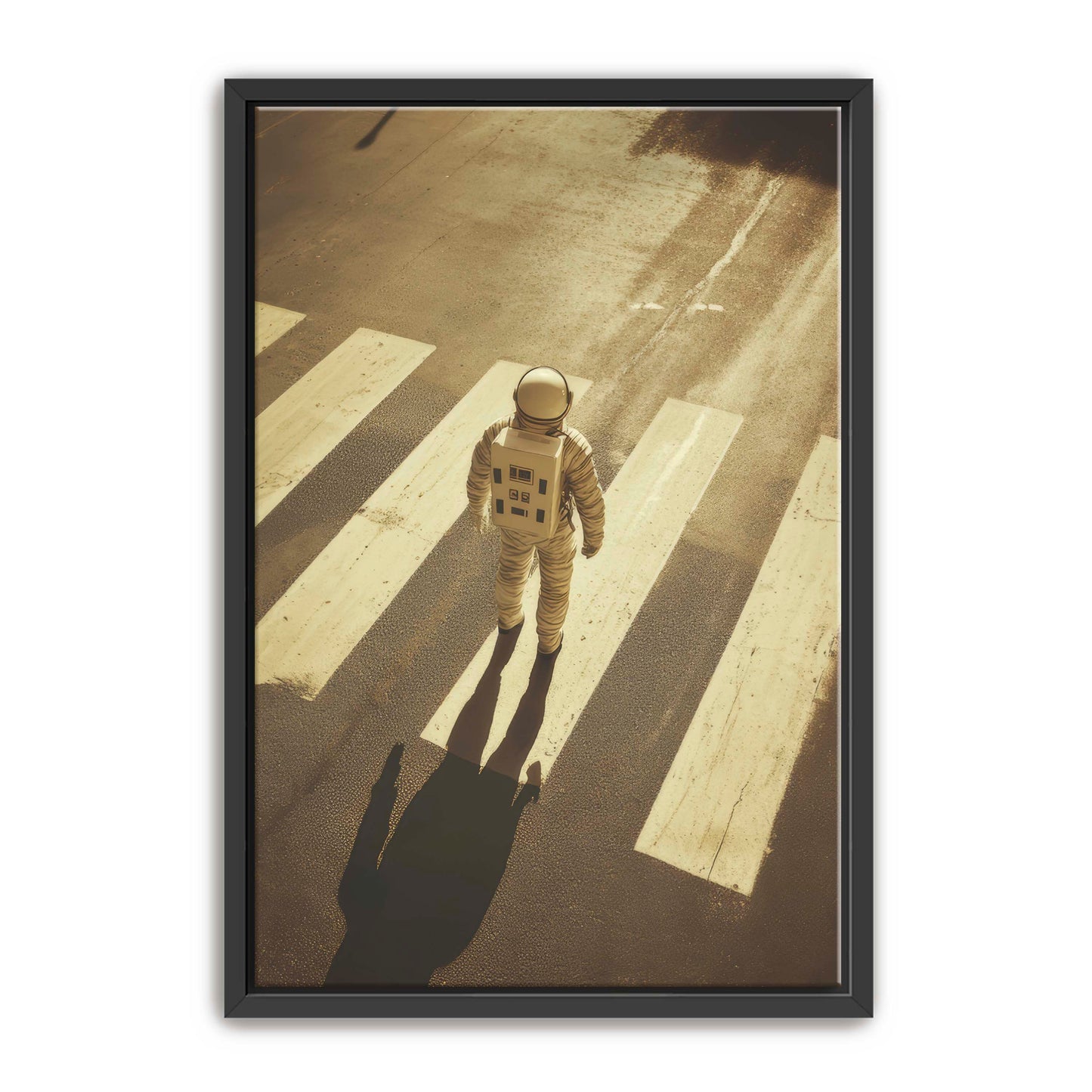Astronaut in Crosswalk Wall Art