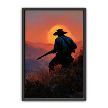 Cowboy Outlaw at Sunset Wall Art