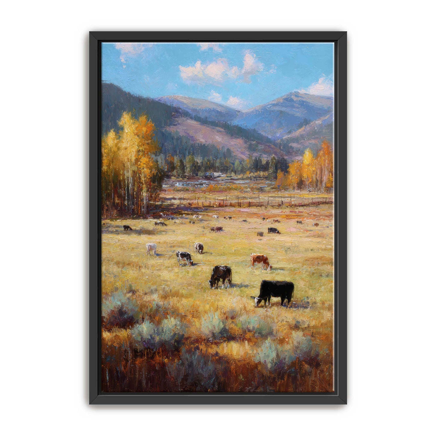 Western Cattle Grazing Wall Art