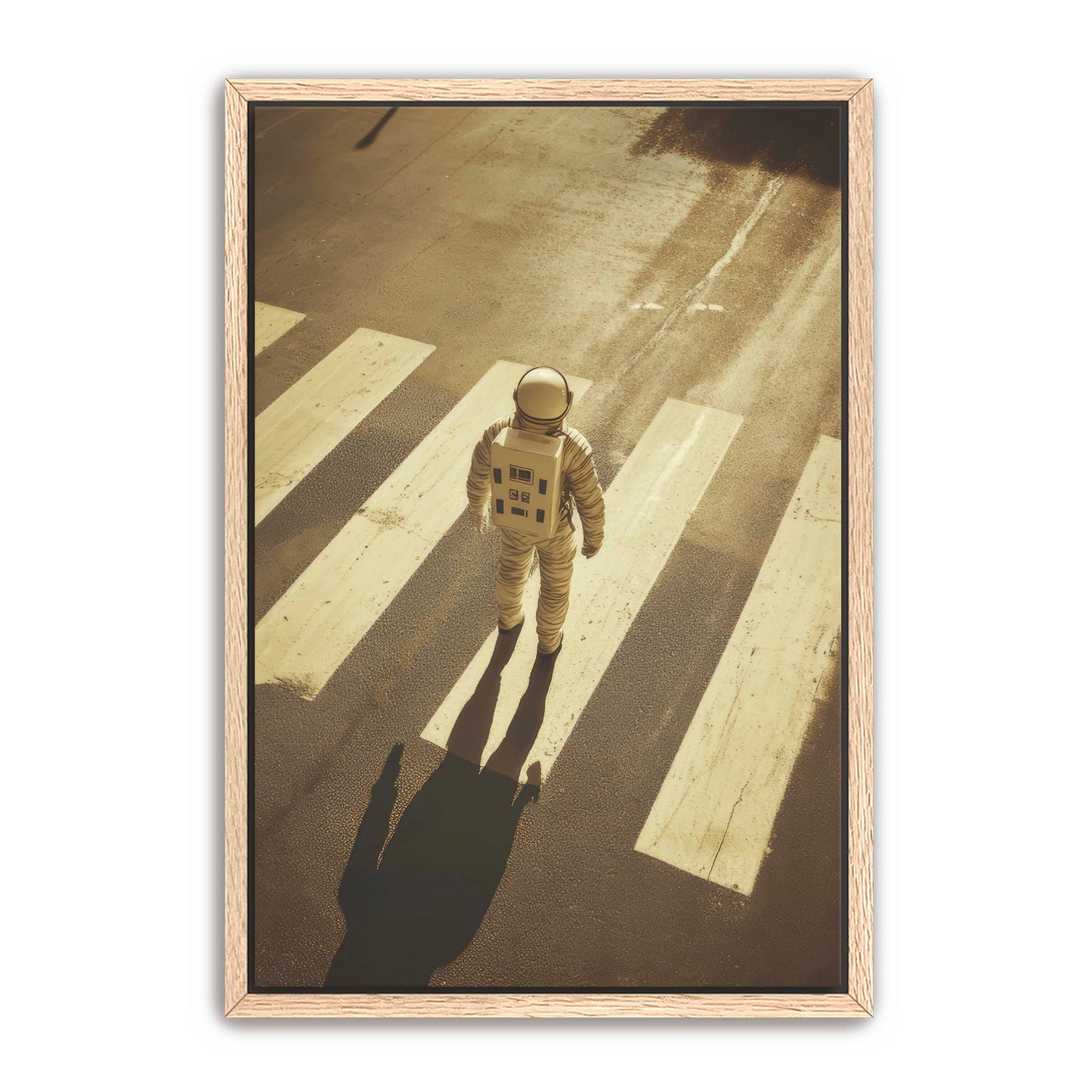 Astronaut in Crosswalk Wall Art