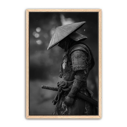 Black and White Samurai Wall Art