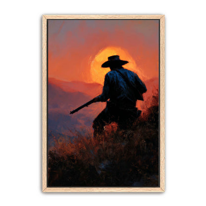 Cowboy Outlaw at Sunset Wall Art