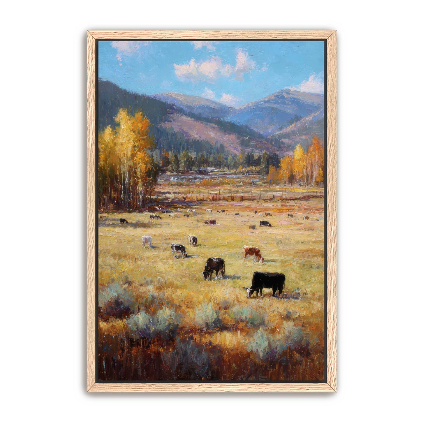 Western Cattle Grazing Wall Art