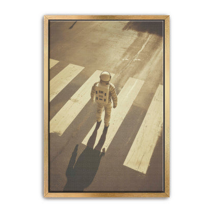Astronaut in Crosswalk Wall Art