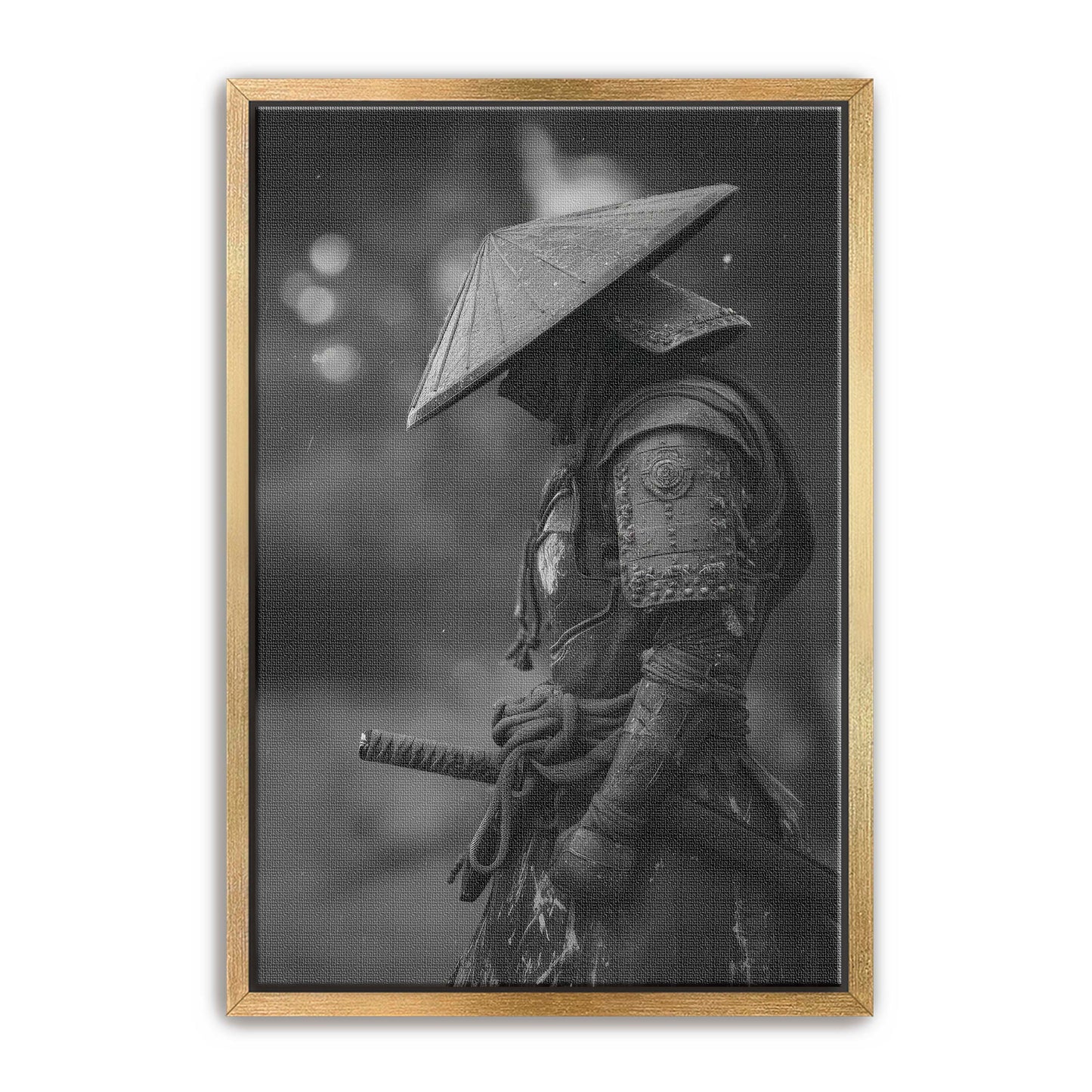 Black and White Samurai Wall Art