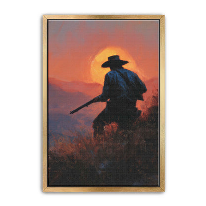 Cowboy Outlaw at Sunset Wall Art