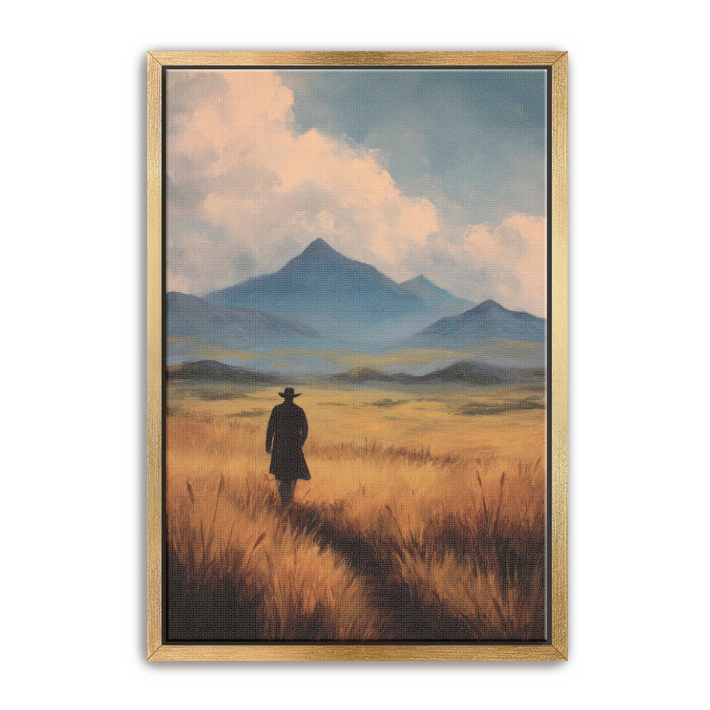 Outlaw Cowboy Walks Alone Wall Art