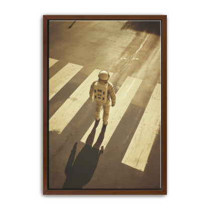 Astronaut in Crosswalk Wall Art