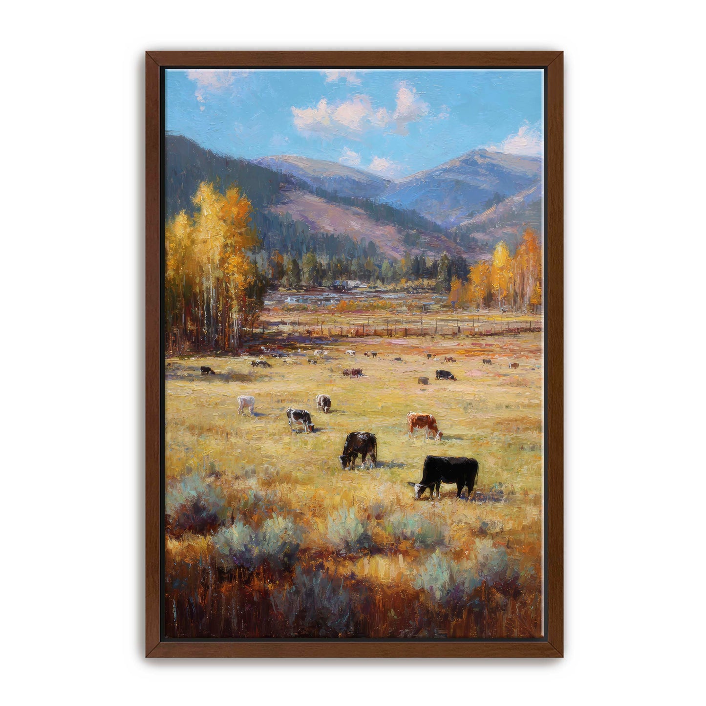 Western Cattle Grazing Wall Art