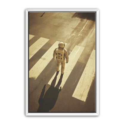 Astronaut in Crosswalk Wall Art